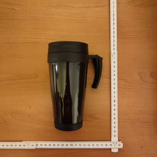 Travel mug with handle, new