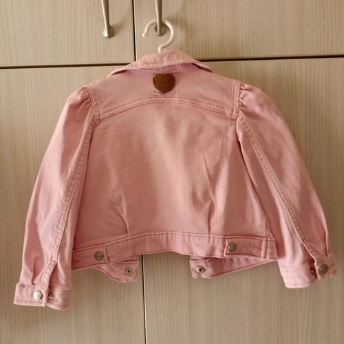 Pink children's denim jacket