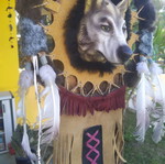 Wolf wall decor used, 53x28 cm