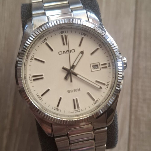Casio Collection Classic MTP-1302PD-7A1VEF men's watch, white dial, silver