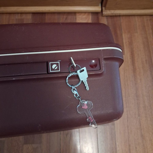 Vintage Delsey hardshell suitcase used, medium size, Delsey Club model