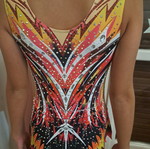 Rhythmic gymnastics leotard new with lots of sparkle multicolor