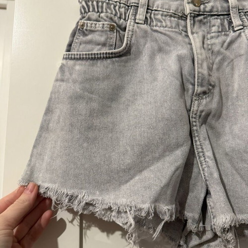 Bershka denim shorts used, gray, size S