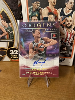 EuroLeague Origins Αυτογραφημένη Κάρτα Paulius Jankūnas Σεζόν 2013–14