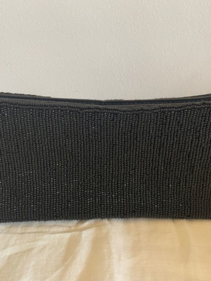 Τσαντάκι clutch Alexi Andriotti σαν καινούργιο, μαύρο με χάντρες
