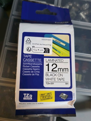 Brother TZe-231 Laminated Label Tape Cassette 12mm New