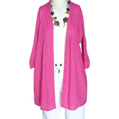 Cotton fuchsia tunic 3-in-1 size 46 like new