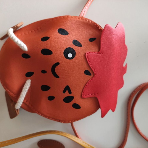 Children's leather bag new, can also be used as wallet