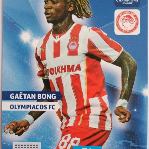 Gaëtan Bong Olympiacos collectible card Panini UEFA Champions League