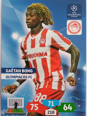 Gaëtan Bong Olympiacos collectible card Panini UEFA Champions League