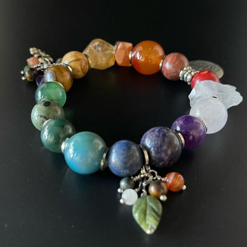 Handmade bracelet with natural stones for energy balance and chakras