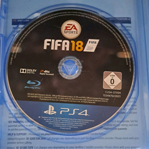 Fifa 18 PS4 used with minor scratches on the disc