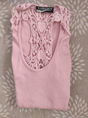 Tank top with lace like new, pink