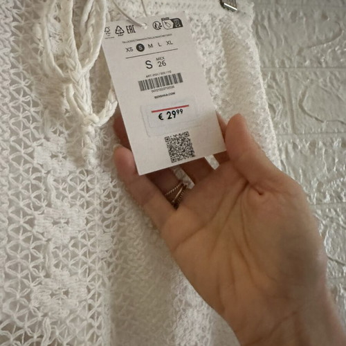 Embroidered pants Bershka new, size S, white