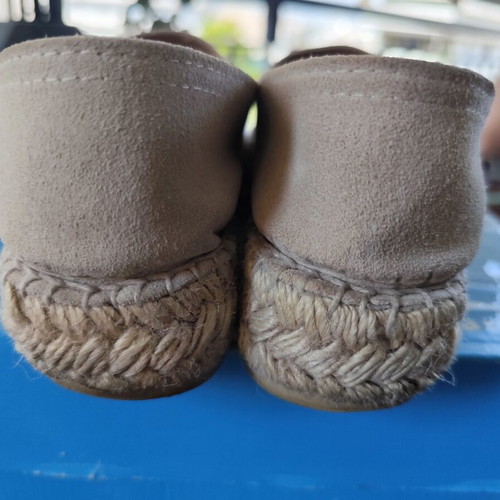Viguera beige espadrilles, suede leather, handmade