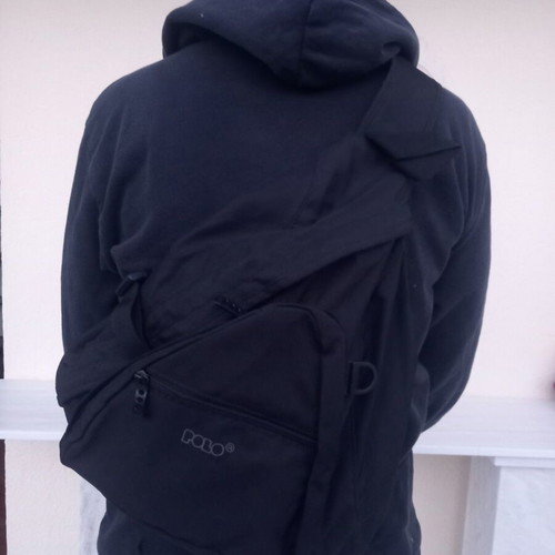 Polo sling backpack black like new