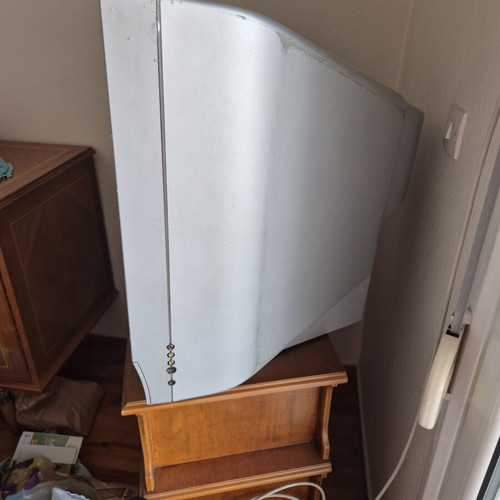 Television with accessories used, old type, functional