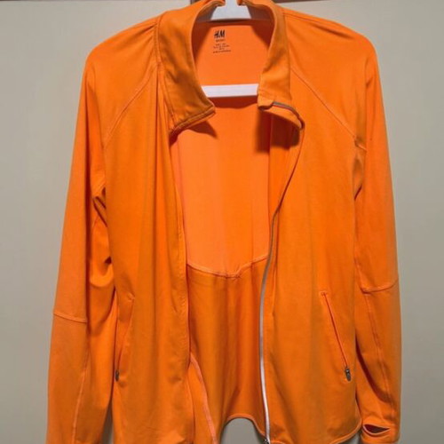 H&M sport jacket like new, orange, size L