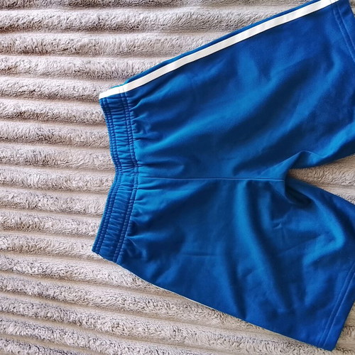 Adidas kids' sports shorts used, blue, ages 7-8