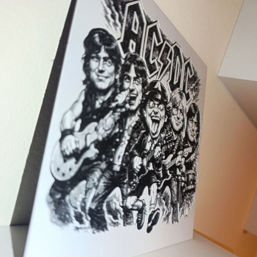 AC/DC Wall Art 3D Printed with Embossed Texture