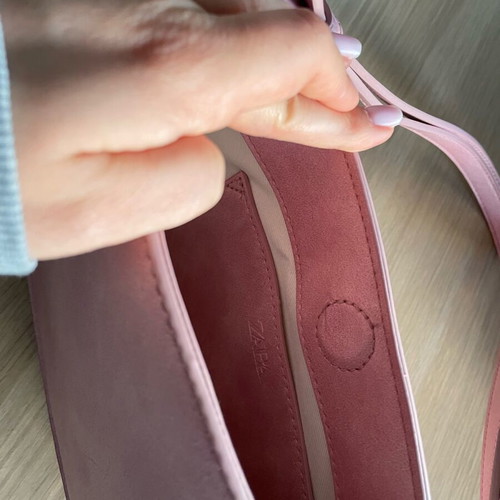 Zara women's shoulder bag pink like new