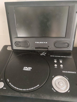 DVD player with screen and swivel TV functional without charger