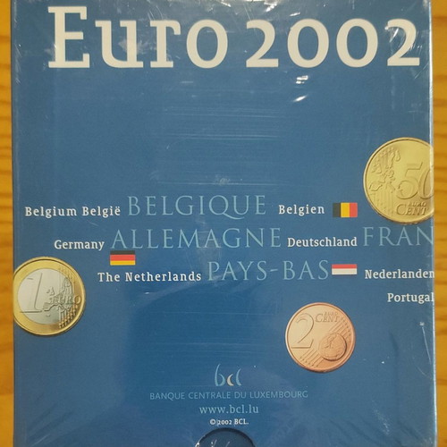 12 euro set 2002 sealed from Luxembourg central bank new
