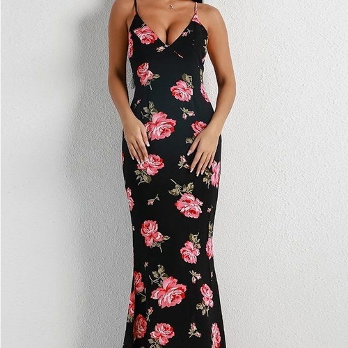Women Floral Maxi Dress Size XS New