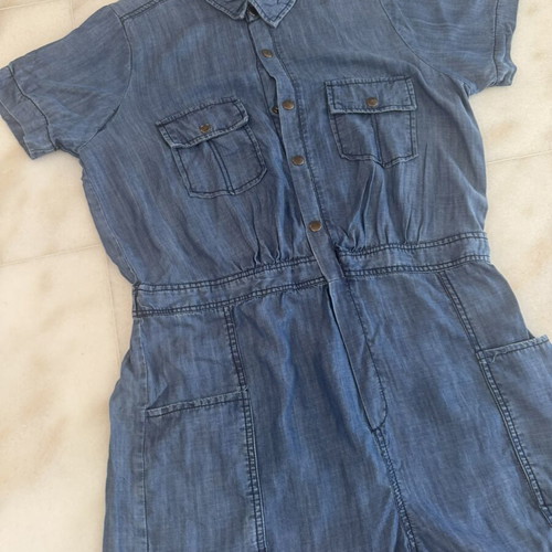 Pink Woman Doukissa Nomikou Denim Romper Playsuit XL like new, blue
