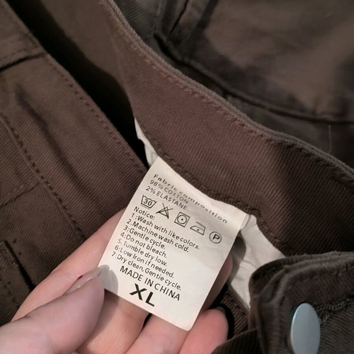Brown flared jeans new, elastic fabric