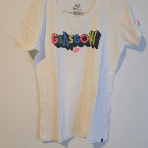 Nike Sportswear Glasgow women's white t-shirt size L like new
