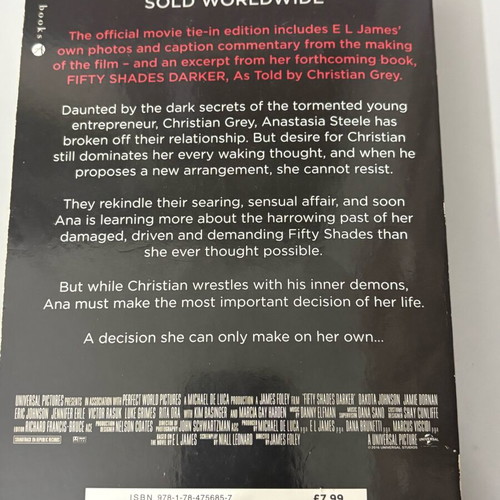 Fifty Shades Darker book used in English by E L James