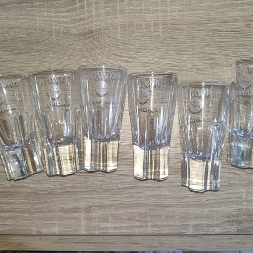 Vintage set of 6 Mavrodafni Cambas glasses, like new
