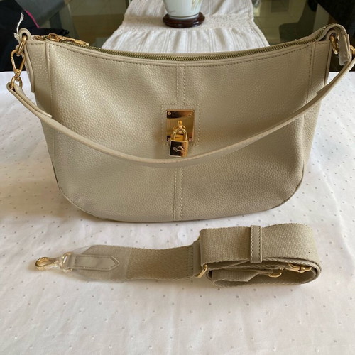 Carpisa Shoulder Bag New Beige Leatherette With Detachable Handle