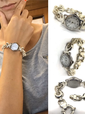 Silver 925 women's watch used with battery