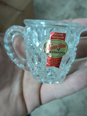 Mini Crystal Milk Jug Anna Hutte new