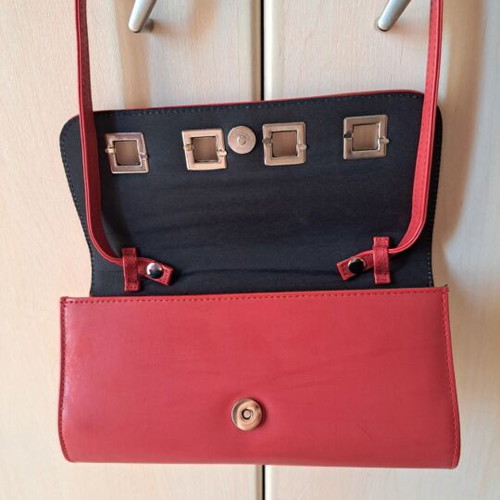 Mad Hat leather shoulder bag new, red