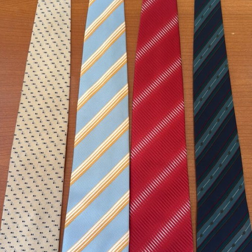 Handmade 100% silk ties like new, set of 4