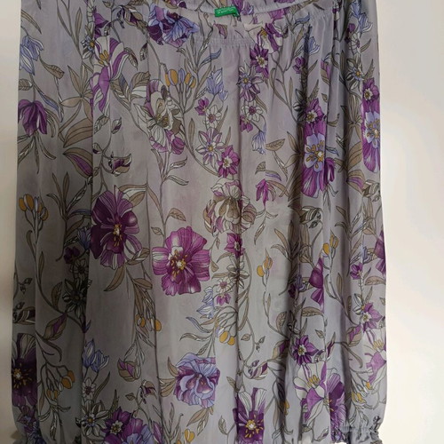Benetton blouse gray-purple, new, size M to L
