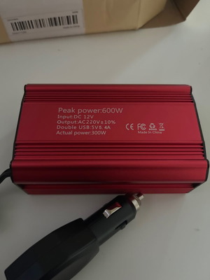 Car inverter 600W for 12V DC to 230V AC conversion new
