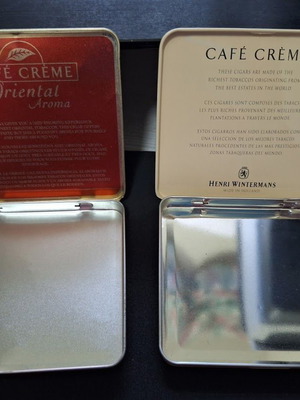 Cafe Crème Henri Wintermans metal boxes used, set of 2