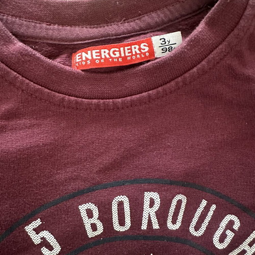 Energiers cotton burgundy shirt size 3