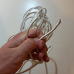 White installation cable wire without plugs