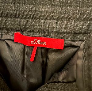 S. Oliver φούστα μάλλινη ελαστική με τσέπες. Blueblack, Uk 10. Medium