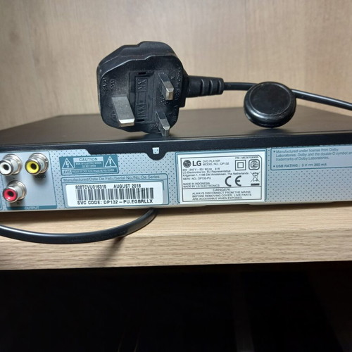 LG DVD player with manual and remote control, like new, Region 2