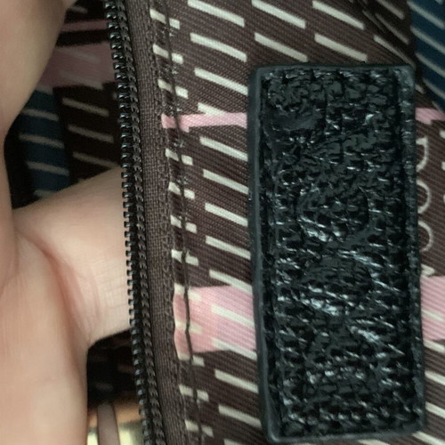 Doca black shoulder bag like new with fringes