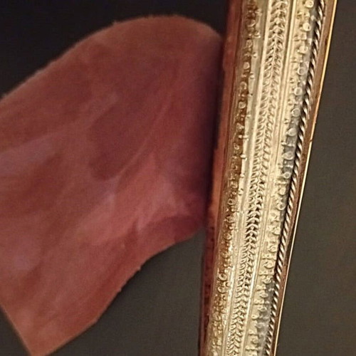 Vintage Moroccan mirror pair used, mid-century camel bone inlay