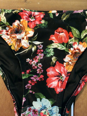 Floral bikini bottom/slip