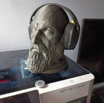 God of War Kratos Head headphone stand made to order