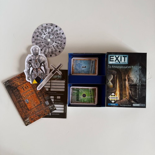 Exit: To Apagorevmeno Kastro and Crime Scene London 1892 board games like new